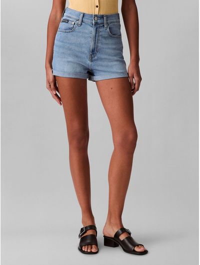 Short-Calvin-Klein-Denim-Mujer-Azul