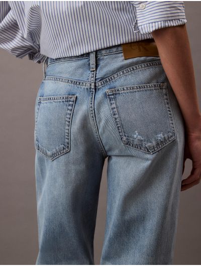 Jeans-Calvin-Klein-Relaxed-Straight-Fit-Mujer-Azul