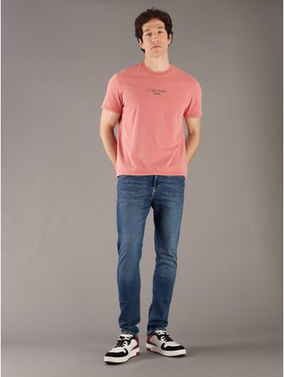 Playera-Calvin-Klein-con-Logo-Hombre-Naranja