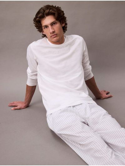 Pantalon-Calvin-Klein-de-Pijama-Icon-Cotton-Stretch-Hombre-Blanco