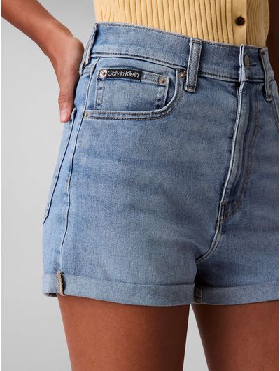 Short-Calvin-Klein-Denim-Mujer-Azul