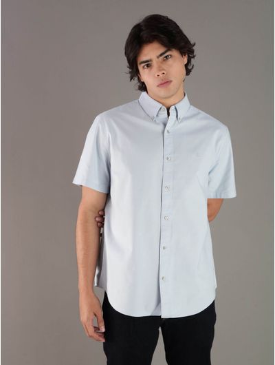 Camisa-Calvin-Klein-Monograma-Hombre-Azul