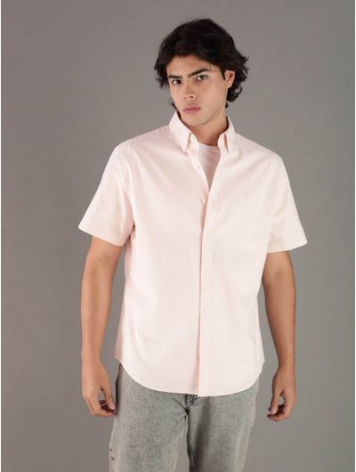 Camisa-Calvin-Klein-Monograma-Hombre-Rosa
