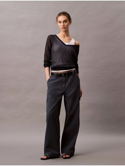 Pantalon-Calvin-Klein-Canvas-Utility-Cargo-Mujer-Azul