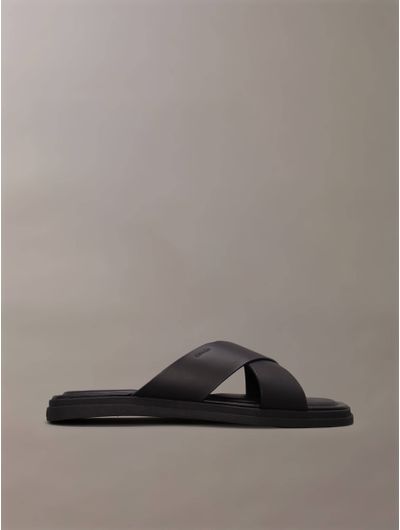 Sandalias-Calvin-Klein-Logo-Hombre-Negro