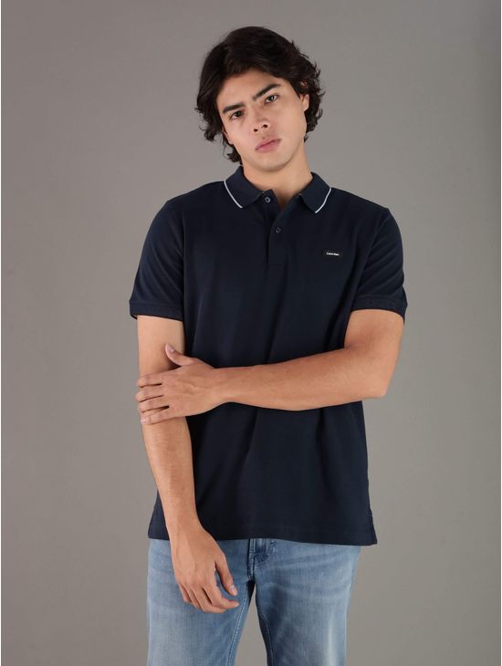 Polo-Calvin-Klein-con-Logo-Hombre-Azul