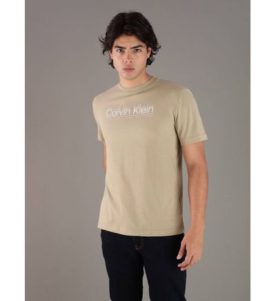 Playera Calvin Klein Diseño Hombre Café Ropa Playeras
