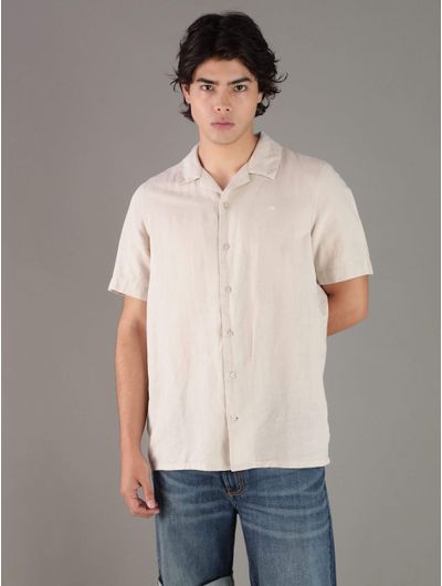 Camisa-Calvin-Klein-Polygiene-Hombre-Beige