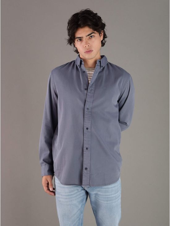 Camisa-Calvin-Klein-con-Monograma-Hombre-Azul