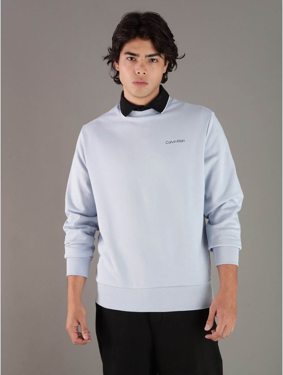 Sudadera-Calvin-Klein-Logo-Hombre-Azul