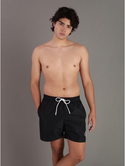 Traje-de-Baño-Calvin-Klein-Swimwear-con-Monograma-Hombre-Negro