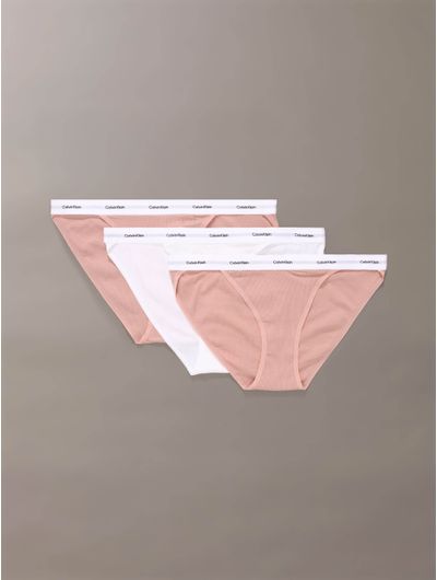 Bikinis-Calvin-Klein-Cotton-Stretch-Rib-Pack-de-3--Mujer-Multicolor