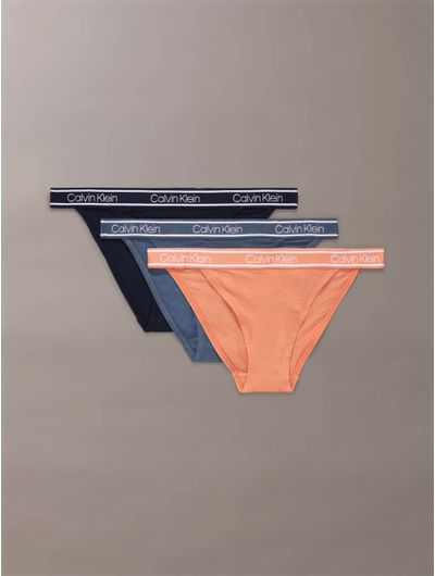Bikinis-Calvin-Klein-Viscose-Cotton-Blend-Pack-de-3--Mujer-Multicolor