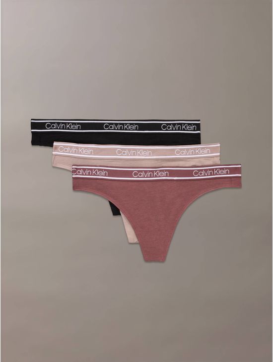 Tangas-Calvin-Klein-Viscose-Cotton-Blend-Pack-de-3--Mujer-Multicolor