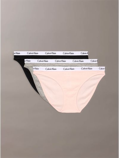 Bikinis-Calvin-Klein-Carousel-Cotton-Stretch-Rib-Pack-de-3--Mujer-Multicolor