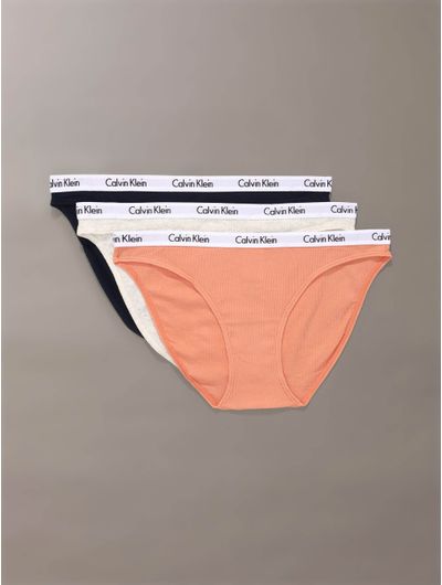 Bikinis-Calvin-Klein-Carousel-Cotton-Stretch-Rib-Pack-de-3--Mujer-Multicolor