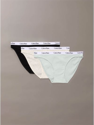 Bikinis-Calvin-Klein-Carousel-Cotton-Stretch-Rib-Pack-de-3--Mujer-Multicolor