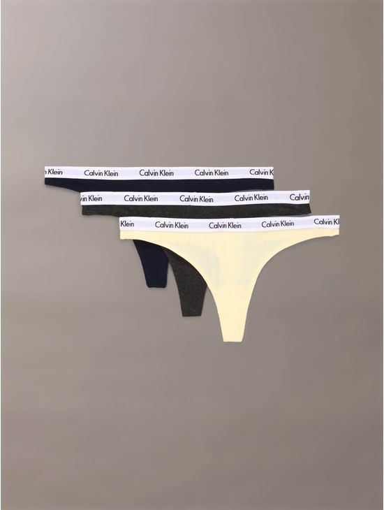 Tangas-Calvin-Klein-Carousel-Cotton-Stretch-Rib-Pack-de-3--Mujer-Multicolor