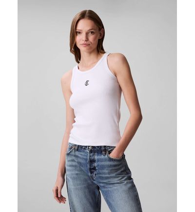 Camiseta Tank Top Mujer Tank Top Calvin Klein Diseño Mujer Blanco