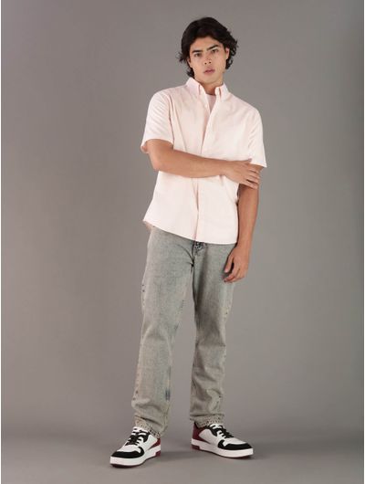 Camisa-Calvin-Klein-Monograma-Hombre-Rosa