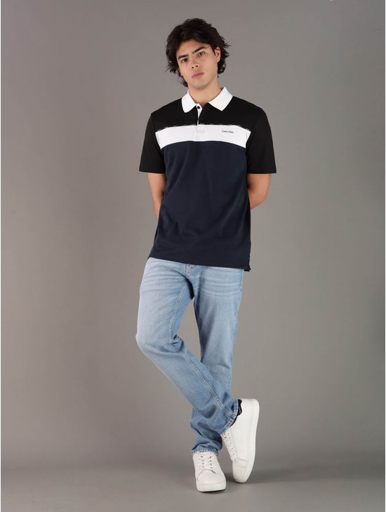 Polo-Calvin-Klein-con-Franjas-Hombre-Multicolor