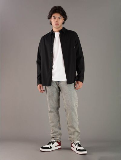 Camisa-Calvin-Klein-Monograma-Hombre-Negro