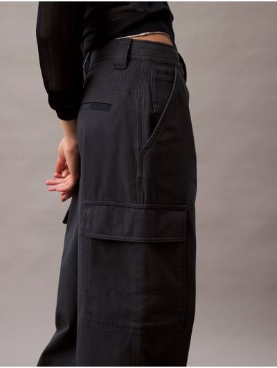 Pantalon-Calvin-Klein-Canvas-Utility-Cargo-Mujer-Azul