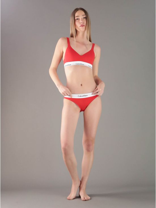 Bikini-Calvin-Klein-con-Logo-Mujer-Rojo