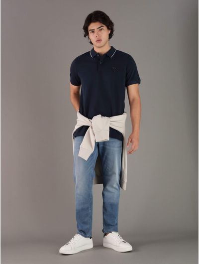 Polo-Calvin-Klein-con-Logo-Hombre-Azul