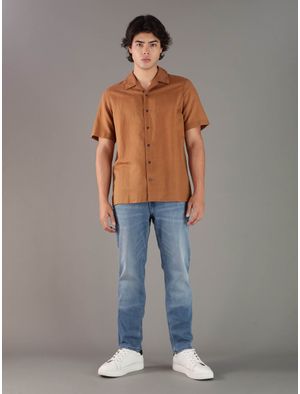 Camisa-Calvin-Klein-Polygiene-Hombre-Cafe