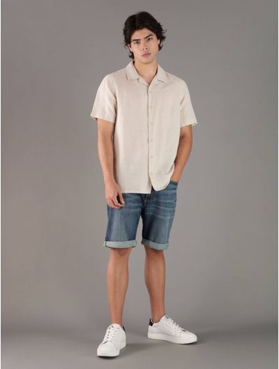 Camisa-Calvin-Klein-Polygiene-Hombre-Beige