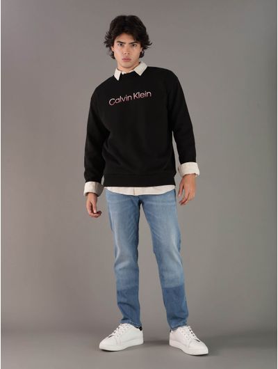 Sudadera-Calvin-Klein-con-Logo-Degrade-Hombre-Negro