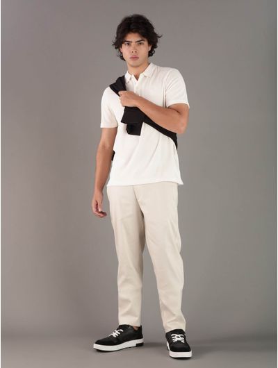 Polo-Calvin-Klein-Afelpado-Hombre-Beige