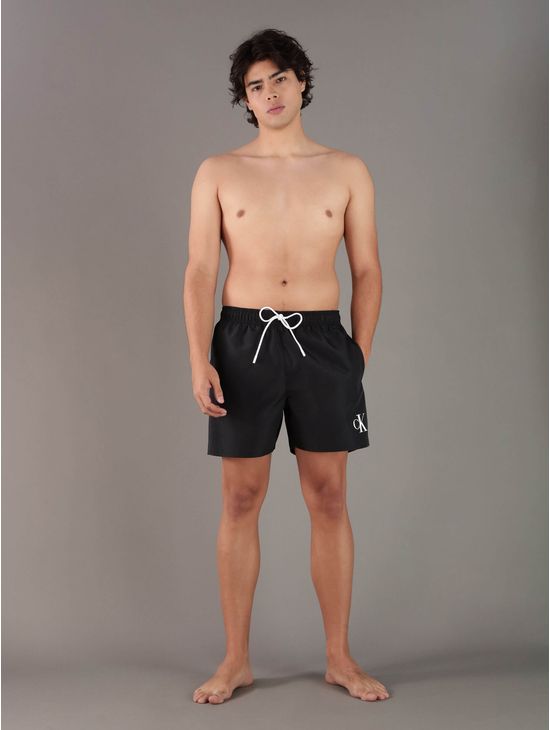 Traje-de-Baño-Calvin-Klein-Swimwear-con-Monograma-Hombre-Negro