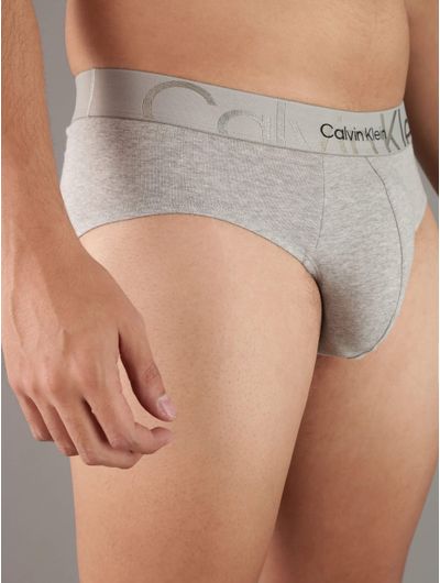 Slips-Calvin-Klein-Embossed-Icon-Pack-de-2-Hombre-Gris