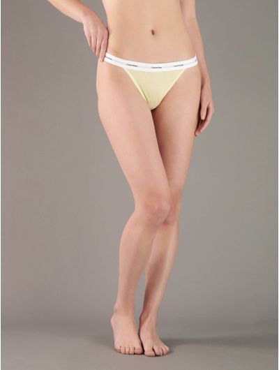 Tanga-Calvin-Klein-Cotton-Stretch-Rib-Mujer-Amarillo