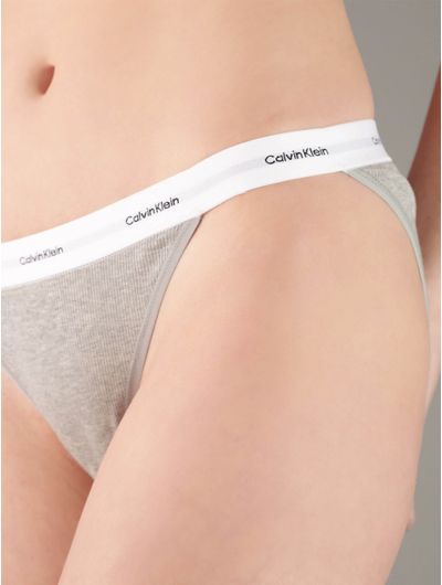 Bikinis-Calvin-Klein-Cotton-Stretch-Rib-Pack-de-3--Mujer-Gris