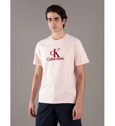 Playera Calvin Klein Monologo Hombre Rosa Playeras Calvin