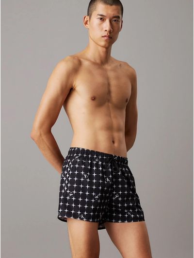 Traje-de-Baño-Calvin-Klein-Monograma-Mosaico-Hombre-Negro