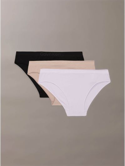Bikinis-Calvin-Klein-Bonded-Flex-Seamless-Paquete-de-3-Mujer-Multicolor