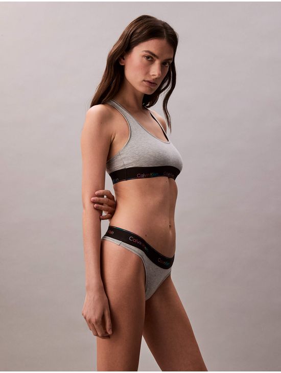 Tanga-Calvin-Klein-Icon-Cotton-Modal-Pride-Gris