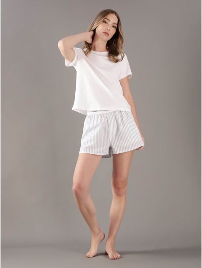 Pijama-Calvin-Klein-de-Playera-con-Short-Mujer-Blanco