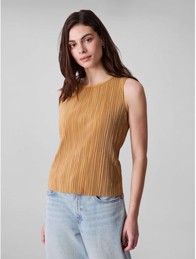 Blusa-Calvin-Klein-Waffleada-Mujer-Cafe