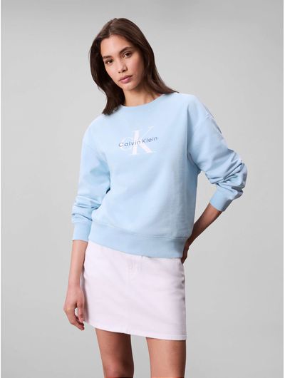 Sudadera-Calvin-Klein-Monologo-Mujer-Azul