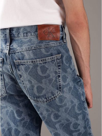 Jeans-Calvin-Klein-Signature-90s-Straight-Hombre-Azul
