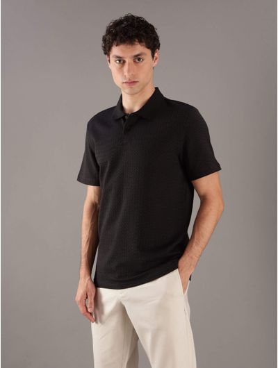 Polo-Calvin-Klein-con-Texturizado-Hombre-Negro