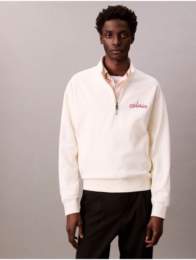 Sudadera-Calvin-Klein-Logo-Hombre-Blanco