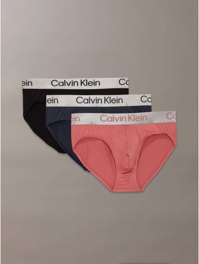 Briefs-Calvin-Klein-Briushed-Microfiber-Stretch-Paquete-de-3-Hombre-Multicolor