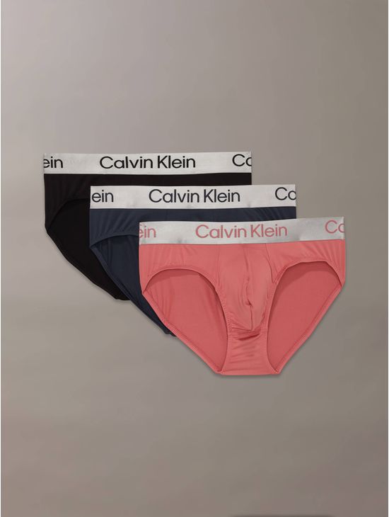 Briefs-Calvin-Klein-Briushed-Microfiber-Stretch-Paquete-de-3-Hombre-Multicolor