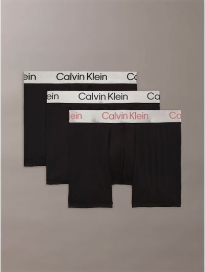 Boxers-Calvin-Klein-Briushed-Microfiber-Stretch-Paquete-de-3-Hombre-Negro